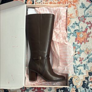 Easy Spirit Dark Brown Heeled Boots